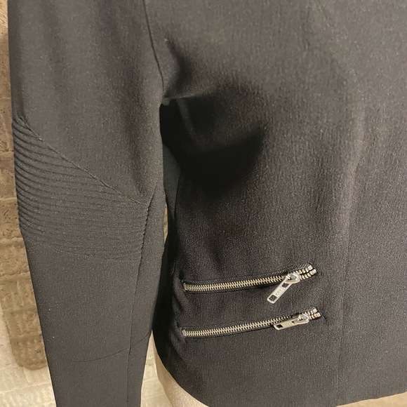 Trouvé Womens Black Asymmetrical Long Sleeve Moto Jacket Small - Picture 3 of 7